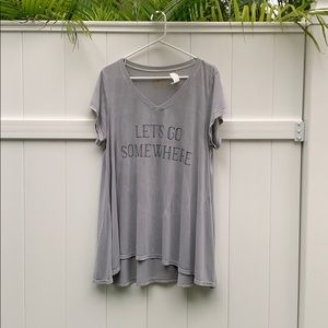 Mumu mellow grey short sleeve shirt